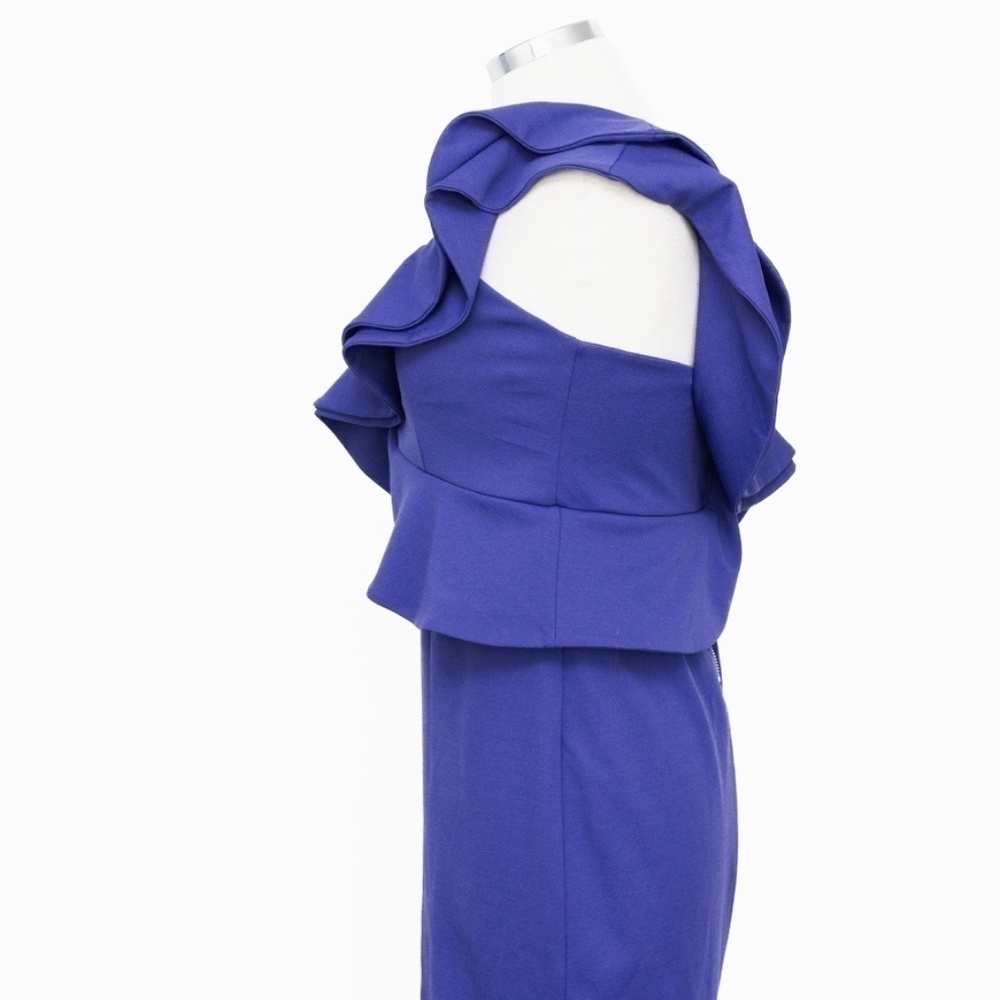Bebe -  One-Shoulder‎ Ruffle Midi Dress - Picture 6 of 15